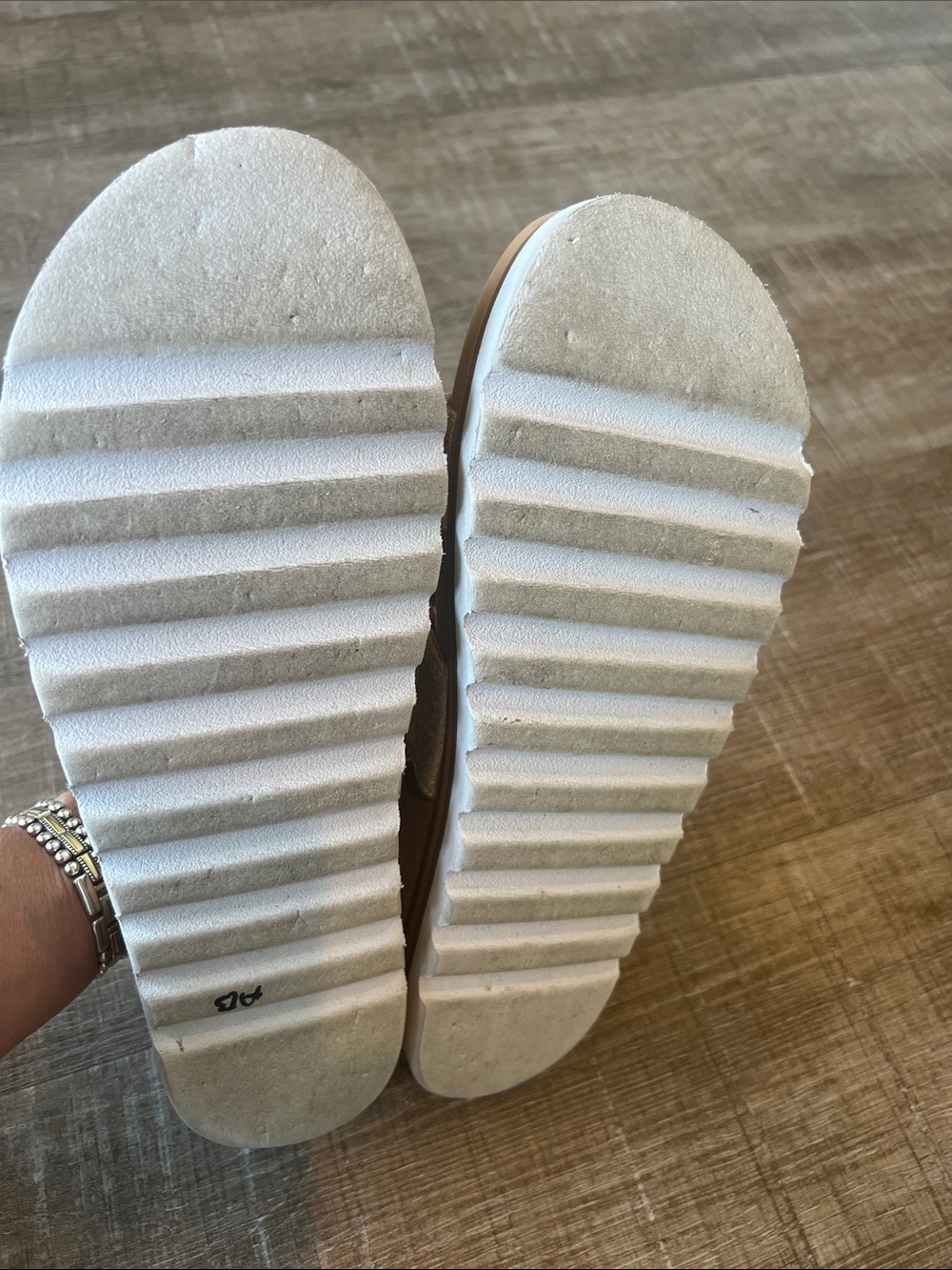Reef Banded Horizon Hi Open Toe Slide Sandal in Champagne size 11 - Picture 10 of 10